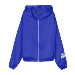 All-Zipper Satinjakke med Hætte