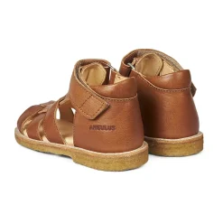Angulus - Begyndersandal Med Velcro, 5019 - Cognac