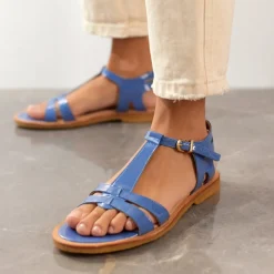Angulus - Sandal Med Stropper Og Ankelrem, 5415 - Dusty Blue PT
