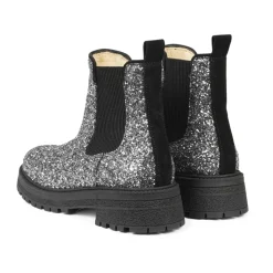 Angulus - Støvlet M. Elastik Og Track-sål, 6162 - Dusty Lavender Glitter / Black