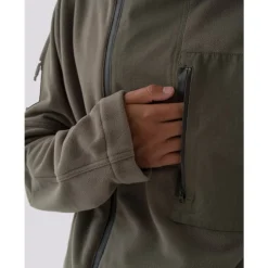 Asymmetrisk Lynlås Hættetrøje i Fleece