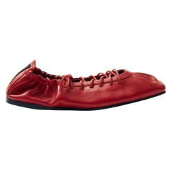 Aureline Røde Læder Ballerinaer