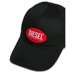 Baseballkasket i gabardine med kontrasterende label