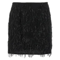 Beaded Fringed Skirt
