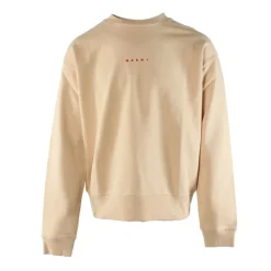 Beige Bomulds Sweater