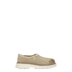 Beige Flade Sko i Ruskind