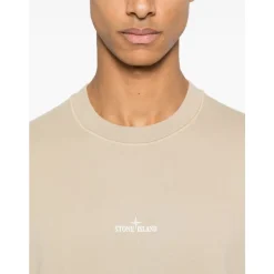 Beige Ribbed Crew Neck Sweater