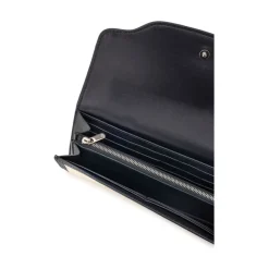 Beige Stof og Læder Pung