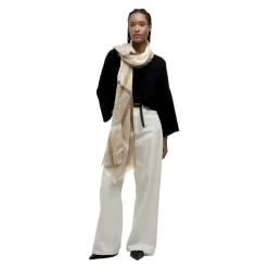 Beige Tartan Tørklæde Maisy Stil