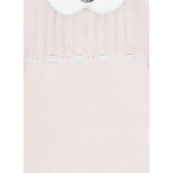 Beige uld heldragt med Peter Pan-krave