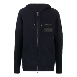 Blå Cashmere Hættetrøje