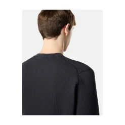 Blå Crewneck Vaffel Sweatshirt