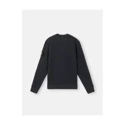 Blå Crewneck Vaffel Sweatshirt