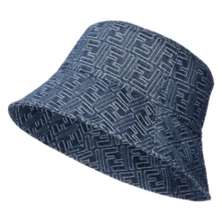 Blå Denim Bucket Hat Made in Italy