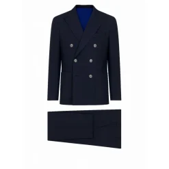 Blå dobbeltradet Milano kjole