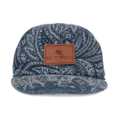Blå Jacquard Paisley Baseball Cap