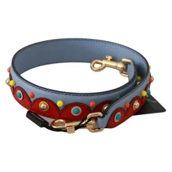 Blå Læder Skulderrem Tilbehør