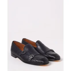 Blå Monk Strap Loafers