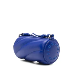 Blå Quiltet Læder Crossbody Taske