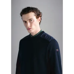 Blå Skulderdetalje Uld Sweater