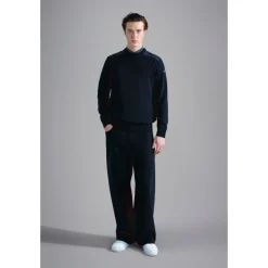 Blå Skulderdetalje Uld Sweater