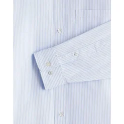 Blå Stribet Skjorte