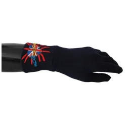 Blå Uld Unisex Statement Handsker