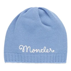 Blå Uldhue Pige Logo Broderi