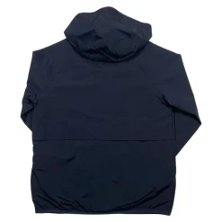 Blå vindtæt hættetrøje