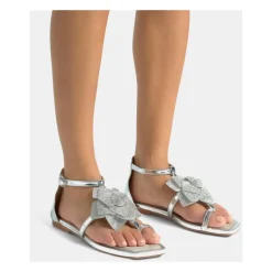 Blomst flad sandal