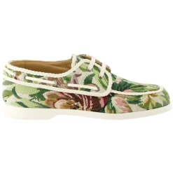 Blomstret Canvas Bådsko