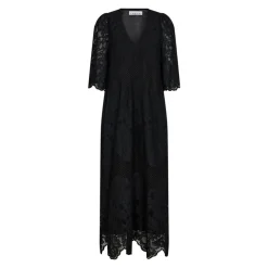 Blondekant Kjole Sort