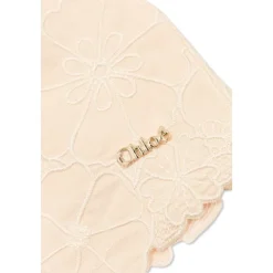 Bomulds Kjole med Blomsterbroderi