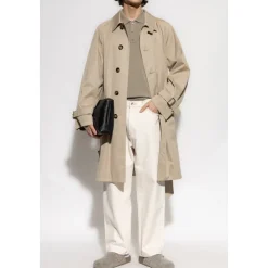 Bomulds trenchcoat med bælte