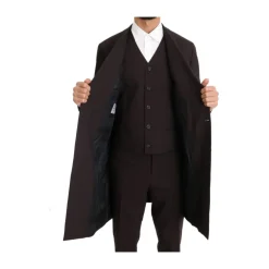 Bordeaux Uld Stretch 3-delt Dragt