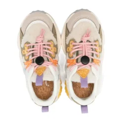 Børns Multifarvede Sneakers med Falsk Pelskant