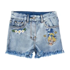 Broderede denimshorts