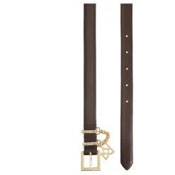 Brun bælte dekoreret med kæde