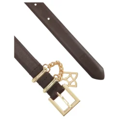 Brun bælte dekoreret med kæde