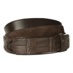 Brun Krokodillelæderbælte