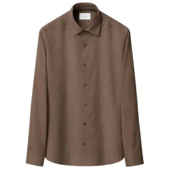 Brun Langærmet Skjorte