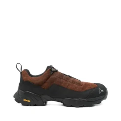 Brun læder snøresko