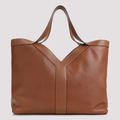 Brun læder Y Skuldertaske