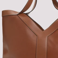 Brun læder Y Skuldertaske