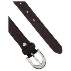 Brun smal ruskindbælte