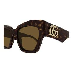 Brune Firkantede Cat-Eye Solbriller