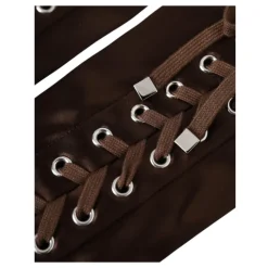 Brune Lace-Up Satin Handsker