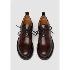 Burgundy Snøresko i læder