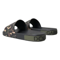 Camouflage Læder Slides