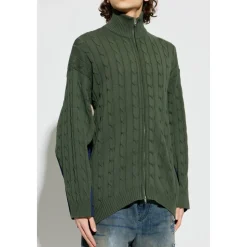 Cardigan Lavet af Kombinerede Materialer